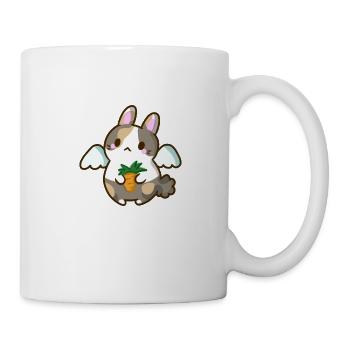 Regenbogen Hase Karotte Süß Engel Bunt - Tasse - Weiß - Rechts