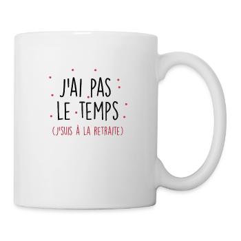 retraite - Mug blanc - blanc - Droite