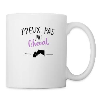 jpeux pas jai cheval - Mug blanc - blanc - Droite