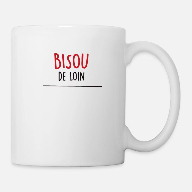 bisou de loin - Mug blanc - blanc