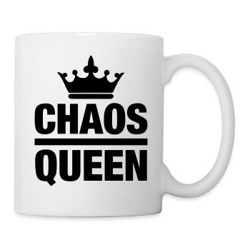 Chaos Queen Chaotin chaotisch Krone Königin Chaot - Tasse - Weiß - Rechts