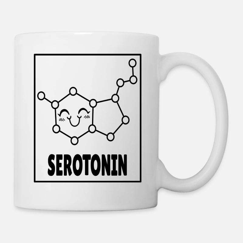 Sérotonine molécule drôle cadeau laboratoire de chimie - Mug blanc - blanc