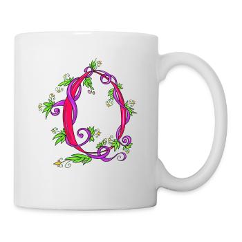 Lettre o - Mug blanc - blanc - Droite