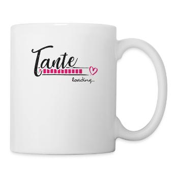 Tante 2021 Loading Baby Geburt Ladebalken Werdende - Tasse - Weiß - Rechts