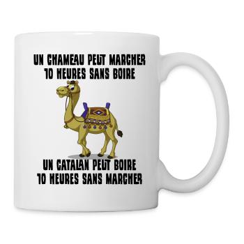 Un Catalan peut boire 10 heures sans marcher - Mug blanc - blanc - Droite