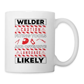 Outils de mise en garde de soudeur Cadeau de soudage drôle - Mug blanc - blanc - Droite