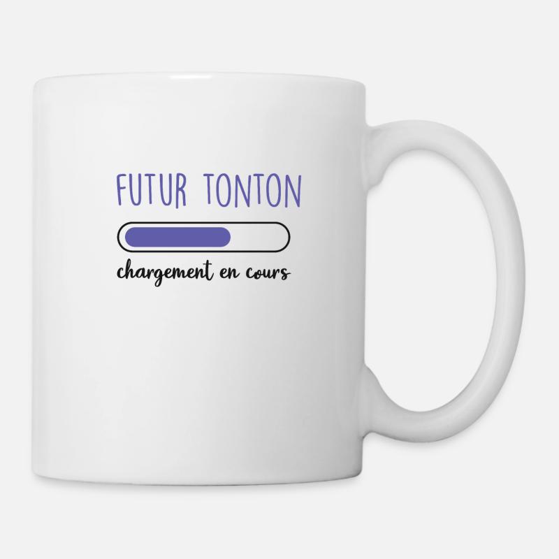 futur tonton en cours - Mug blanc - blanc