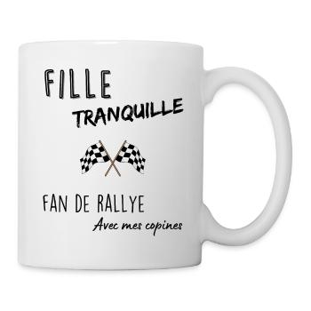 Fille tranquille fan de rallye - Mug blanc - blanc - Droite