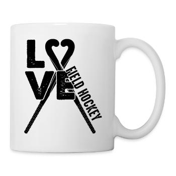 Liebe Feldhockey Geschenk Feldhockey Spieler Gesch - Tasse - Weiß - Rechts