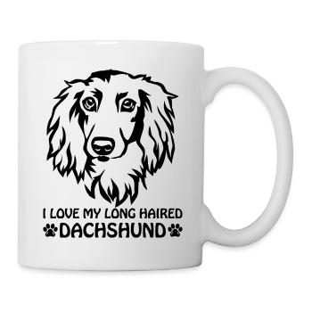 I LOVE MY LONG HAIRED DACHSHUND - Mug - white - Right
