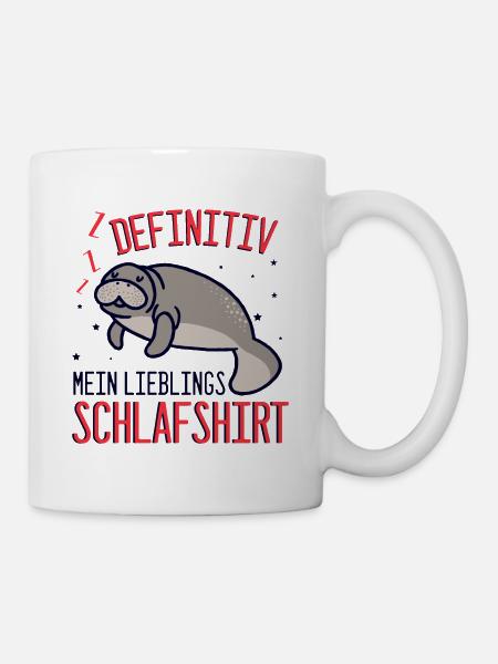 Definitiv mein lieblings Schlafshirt weiße Robbe S - Tasse - Weiß