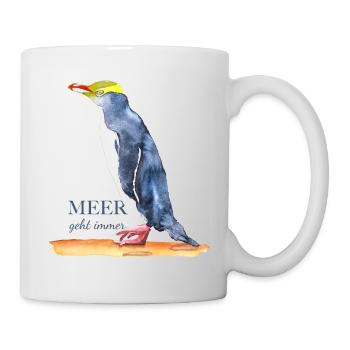 Meer geht immer - Pinguin - Tasse - Weiß - Rechts