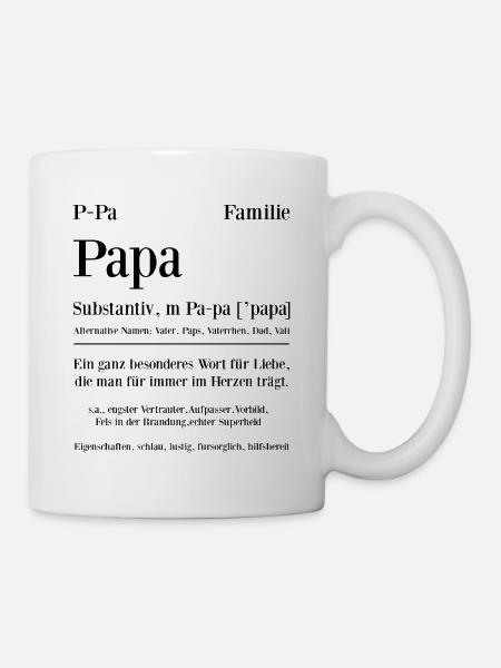 Papa Substantiv ein ganz besonderes Wort für Liebe - Tasse - Weiß