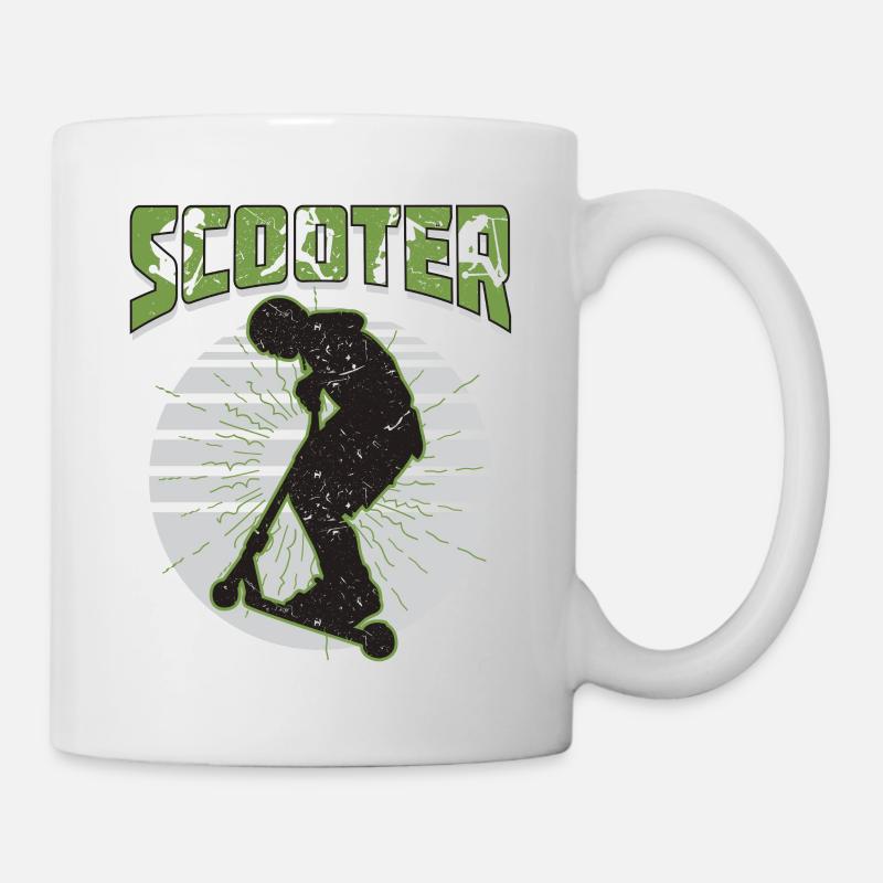 Scooter Stuntscooter Stunt Roller - Tasse - Weiß