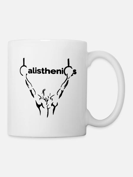 calisthenics body weight dips klimmzug calisthenic - Mug blanc - blanc