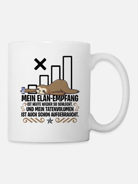 Lustiger Faultier Spruch Arbeitskollege Büro Mitar - Tasse - Weiß
