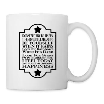 Philosophische Sprüche Lebensweisheit Lebens Spruc - Tasse - Weiß - Rechts