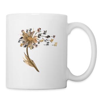 Löwenzahn Pusteblume Hunde Hund Geschenk - Tasse - Weiß - Rechts