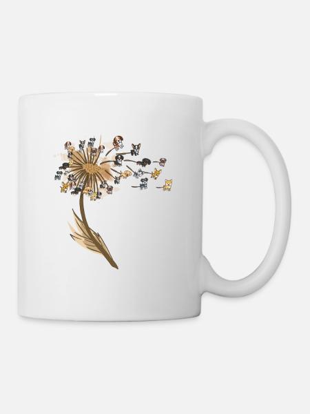 Löwenzahn Pusteblume Hunde Hund Geschenk - Tasse - Weiß