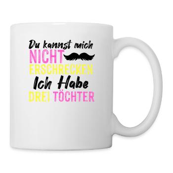 Vater von drei Töchtern Papa Tochter Vatertag - Tasse - Weiß - Rechts