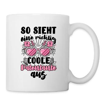 Coole Patentante beste der Welt Spruch Weltbeste - Tasse - Weiß - Rechts