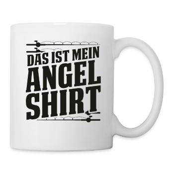 Das ist mein Angel Shirt Fischen angeln Papa Opa - Tasse - Weiß - Rechts