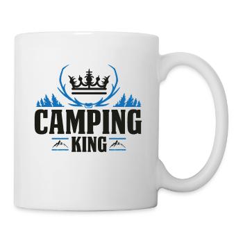 Camping King König Camper Zelten Urlaub Wohnmobil - Tasse - Weiß - Rechts