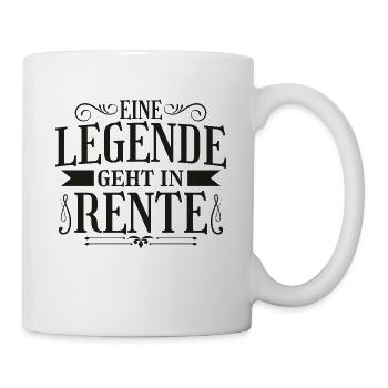 Legende geht in Rente Gelände Ruhestand Pension - Tasse - Weiß - Rechts