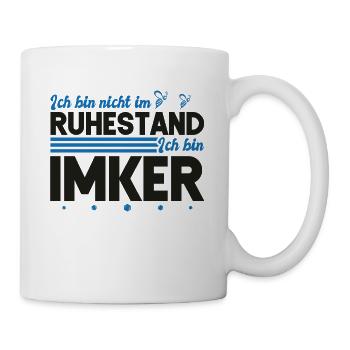 Ruhestand Imker Opa Uropa Geschenk Bienen-Rente - Tasse - Weiß - Rechts