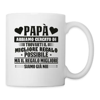 Papa divertente che dice compleanno miglior padre - Tasse - Weiß - Rechts