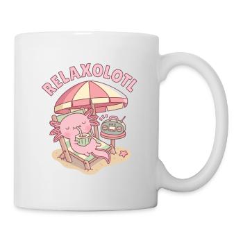 Axolotl Relaxolotl Relaxing Beach Vacation - Mug - white - Right
