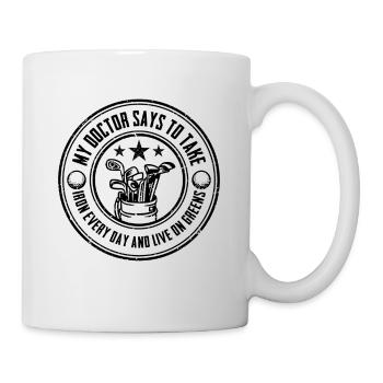 Golf Golfball Golfschläger Golfer Hole-in-One Golf - Tasse - Weiß - Rechts
