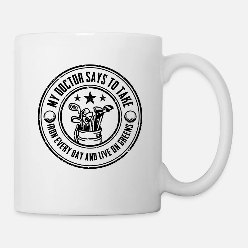 Golf Golfball Golfschläger Golfer Hole-in-One Golf - Tasse - Weiß