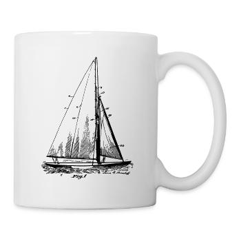 Segler Segeln Segelboot Skipper Katamaran Segelsch - Tasse - Weiß - Rechts