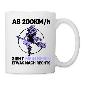 hexe auf besen witch girl magic speed 200 racer - Tasse - Weiß - Rechts