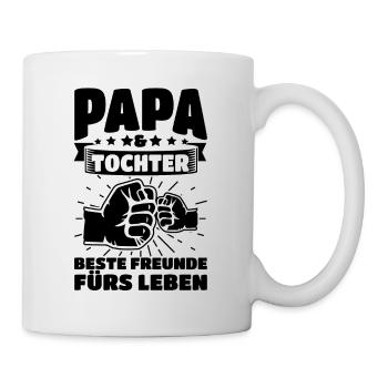 Papa & Tochter Vater Vatertag Beste Freunde fürs - Tasse - Weiß - Rechts