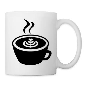 Kaffee Icon - Tasse - Weiß - Rechts