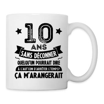 10 ans anniversaire 10 anniversaire cadeau 10 ans - Mug blanc - blanc - Droite