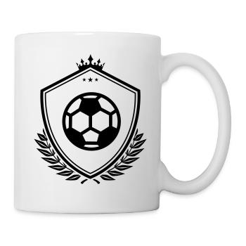 Football soccer coat of arms - Mug - white - Right