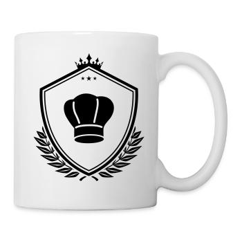 Armoiries du chapeau du chef - Mug blanc - blanc - Droite