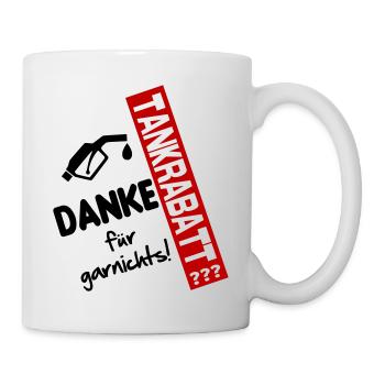 Tankrabatt Benzin Diesel Gold Benzinpreis - Tasse - Weiß - Rechts