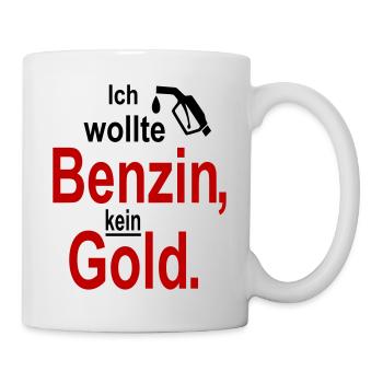 Tankrabatt Benzin Diesel Gold Benzinpreis - Tasse - Weiß - Rechts