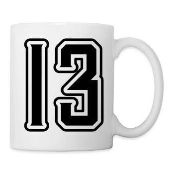 13 Zahl symbol - Tasse - Weiß - Rechts