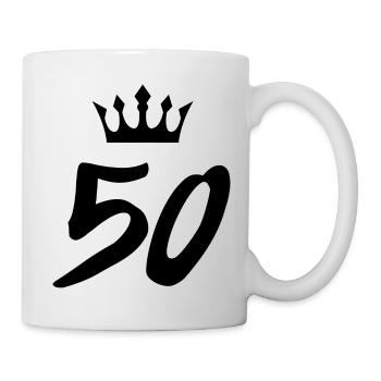 50 number crown - Mug - white - Right
