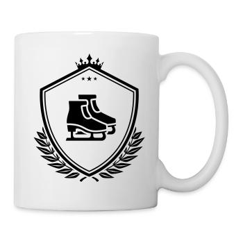 Armoiries des patins à roues alignées - Mug blanc - blanc - Droite