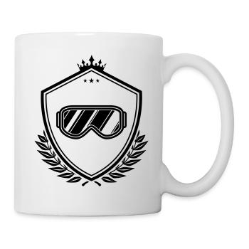 Skibrille wappen - Tasse - Weiß - Rechts