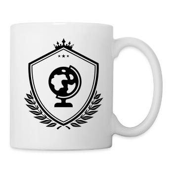 Globus symbol wappen - Tasse - Weiß - Rechts