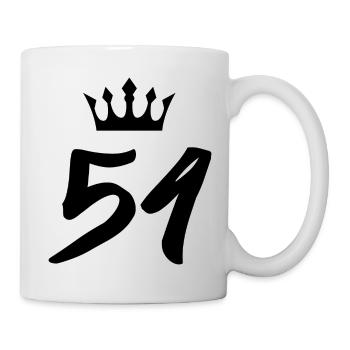 54 Couronne de numéros - Mug blanc - blanc - Droite