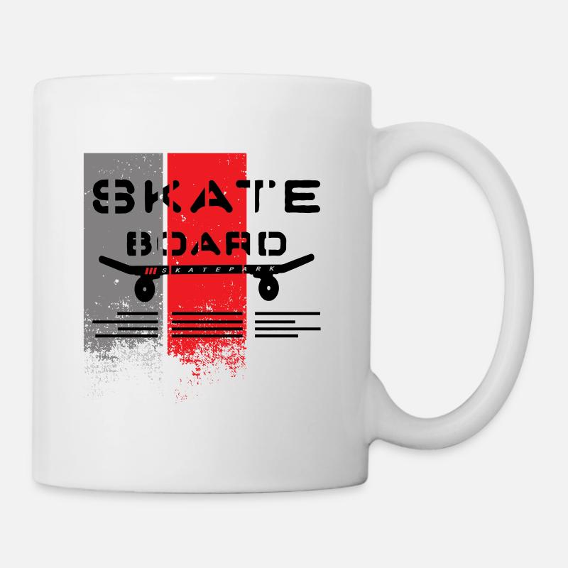 Skateboard - Mug blanc - blanc