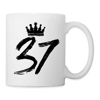 37 Couronne numérique - Mug blanc - blanc - Droite